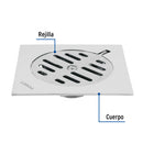 Coladera Cuadrada Metalica 6" X 6" Foset Basic