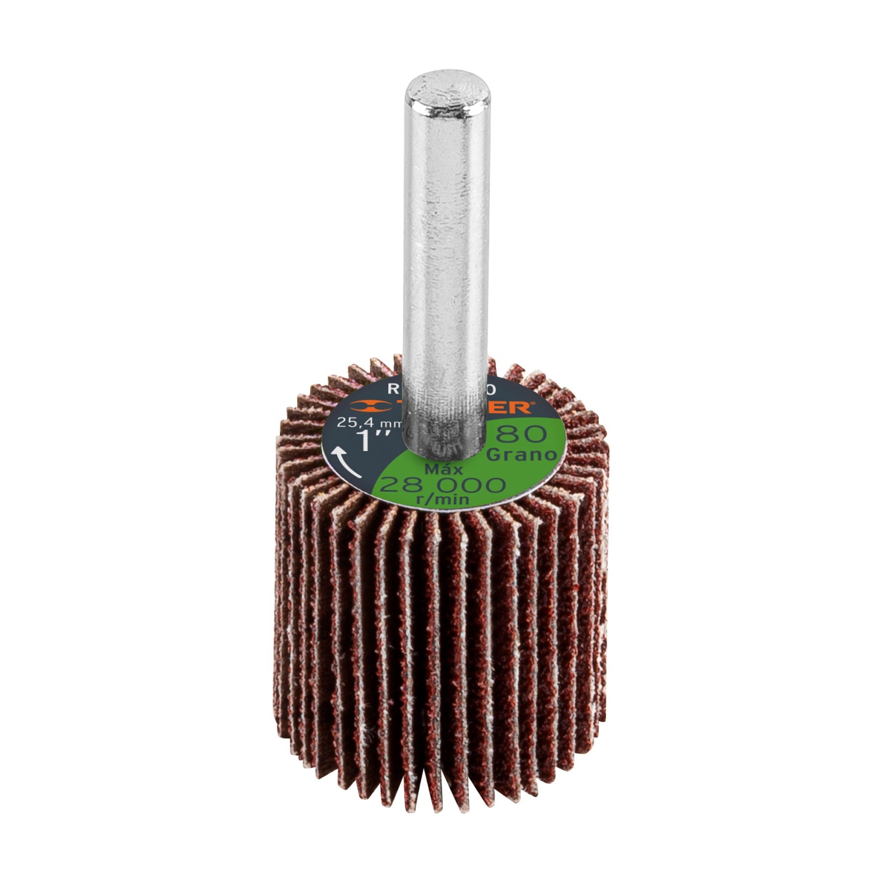 Rueda Flap 1" (25 mm) Grano 80 Truper