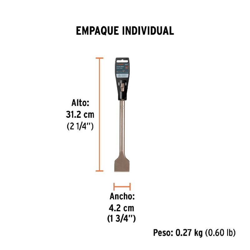 Cincel SDS Plus Plano Grueso 1"1/2 x 10" Truper