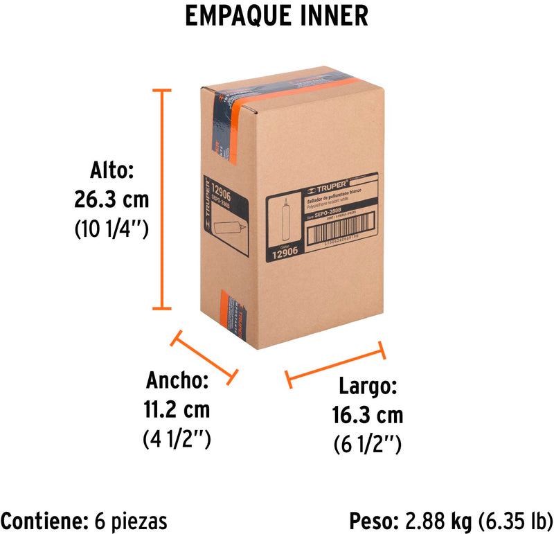Sellador Poliuretano Truper 280 ml Blanco