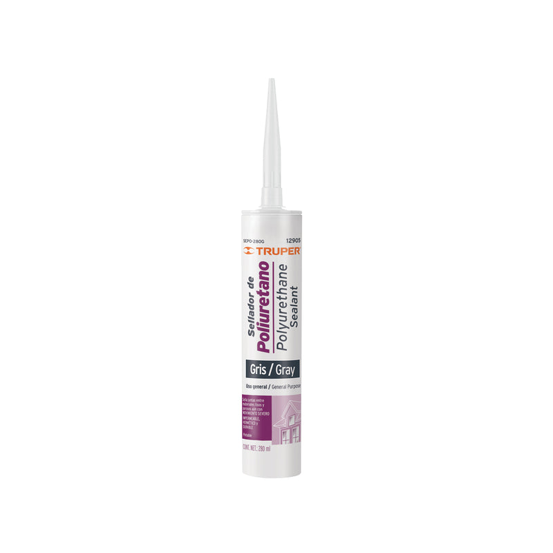 Sellador Poliuretano Truper 280 ml Gris