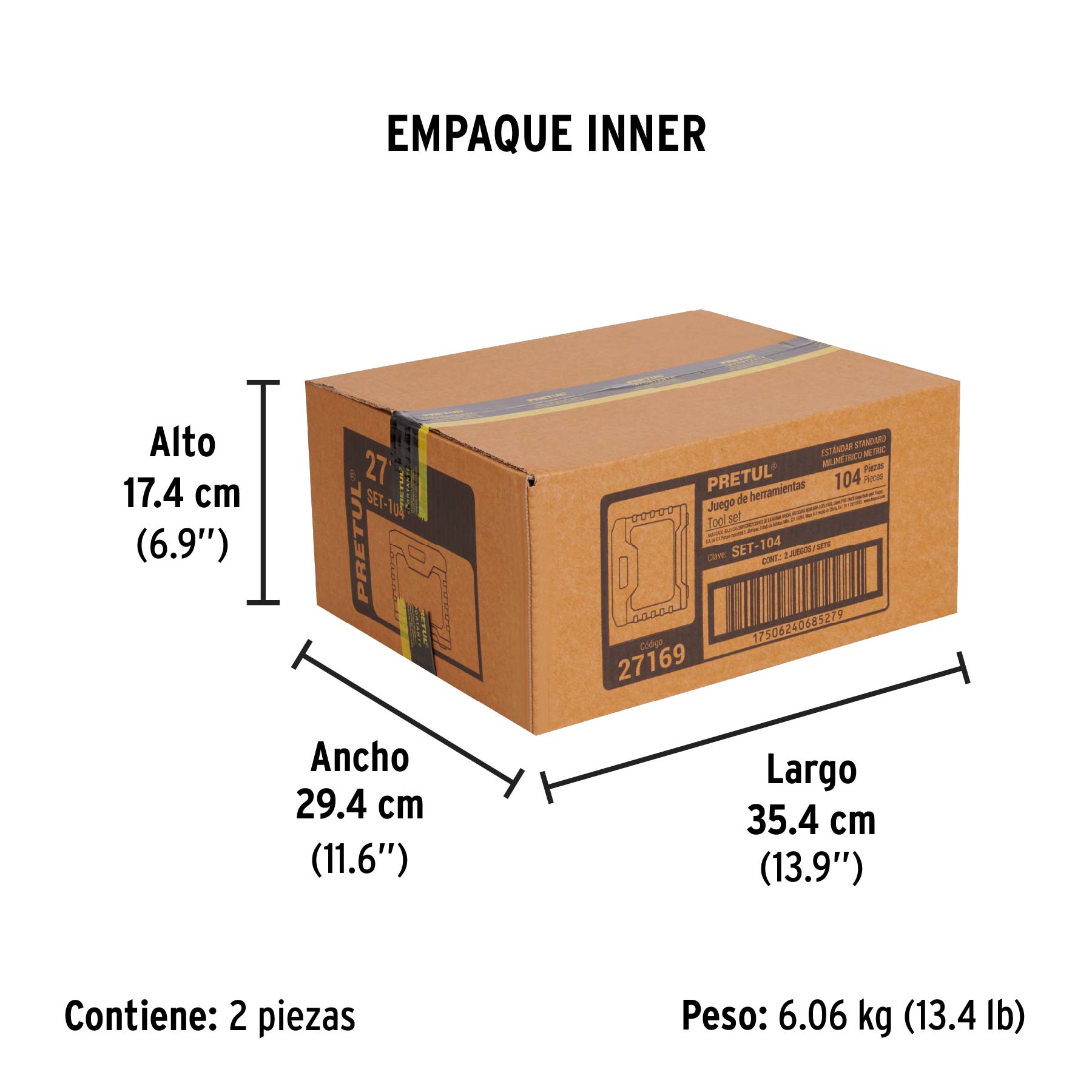 Juego de Herramientas 104 Piezas Pretul