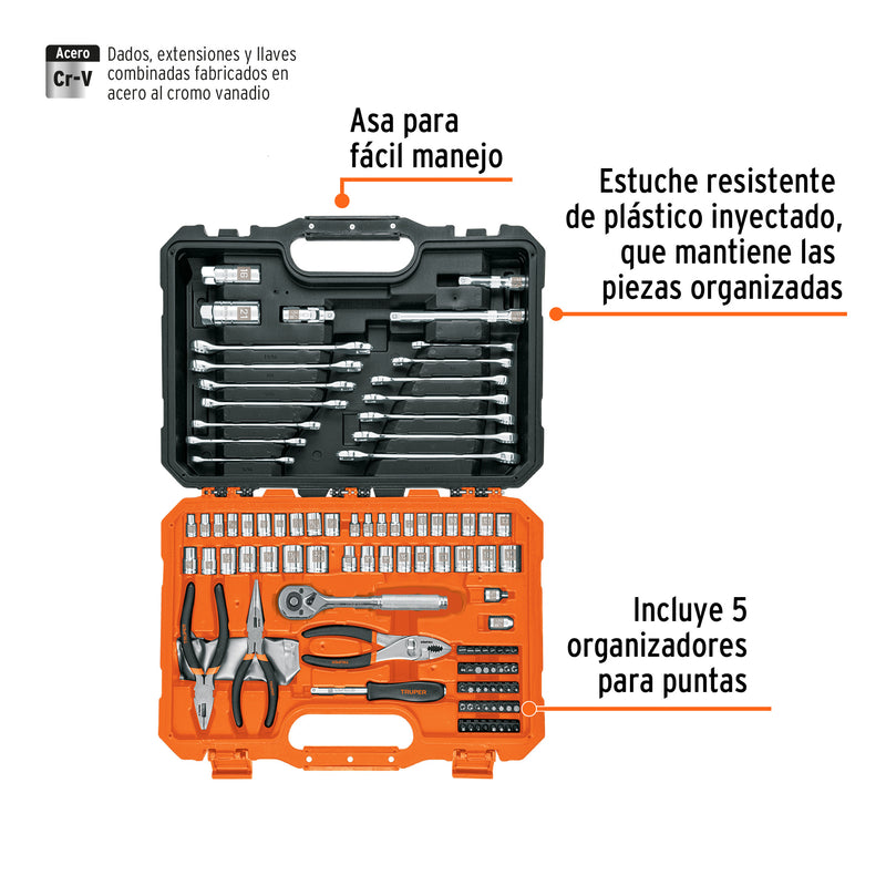 Juego de Herramientas Combinado 119 Piezas Truper