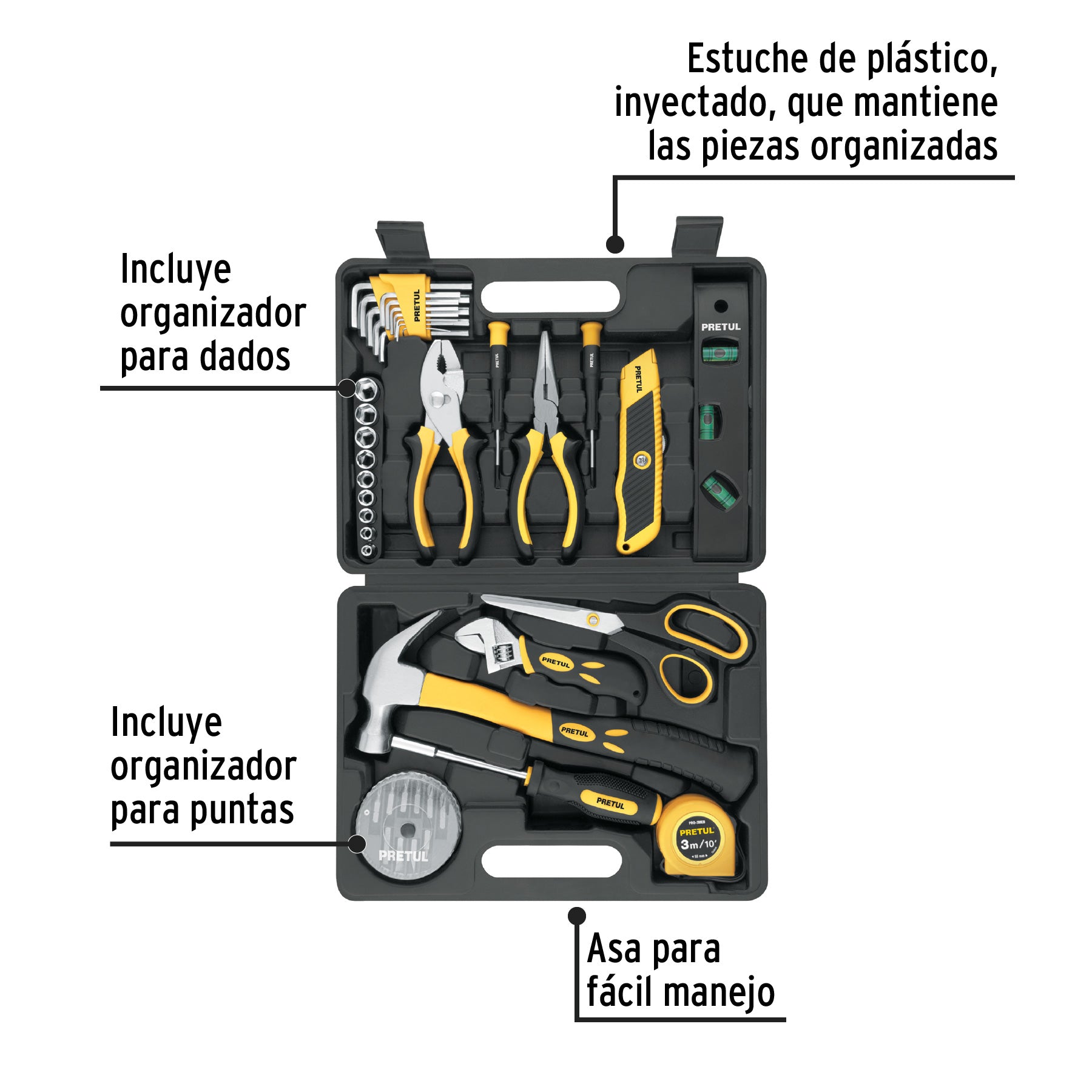 Juego de Herramientas Combinado  42 Piezas Comfort Grip Pretul