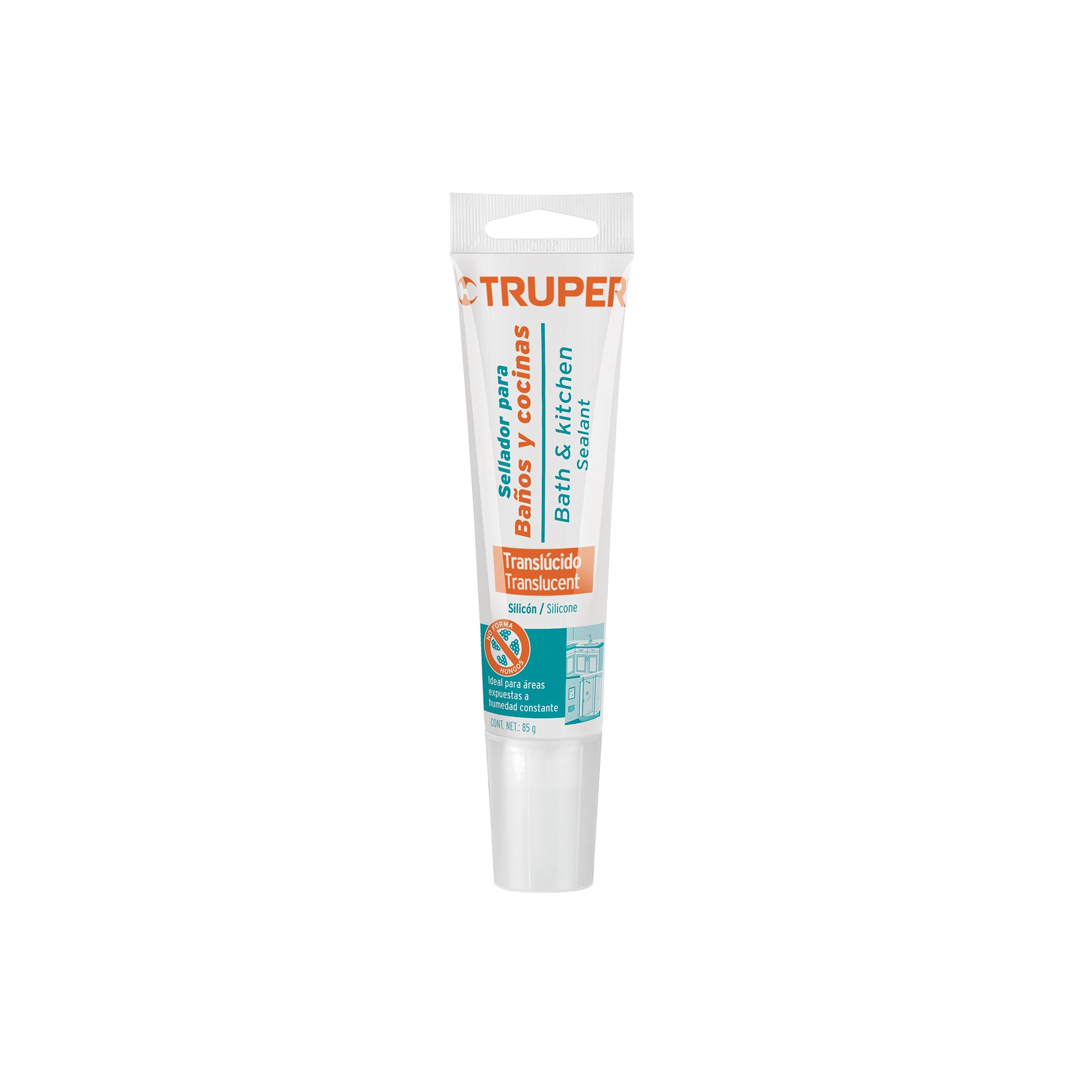 Silicon Baños y Cocinas Tubo 85 gms Truper Transparente