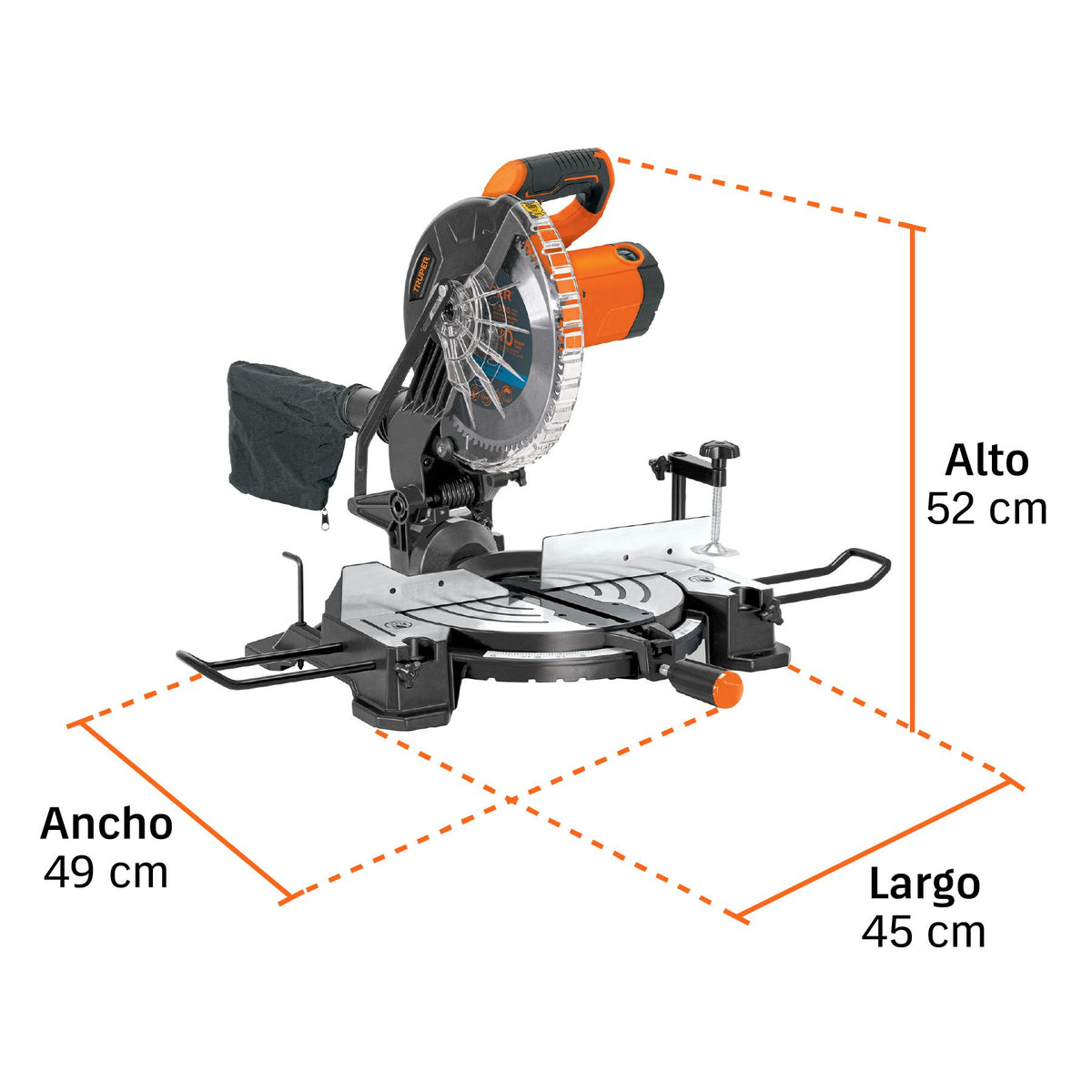Sierra de Inglete 10", 1900 W Compuesta Truper
