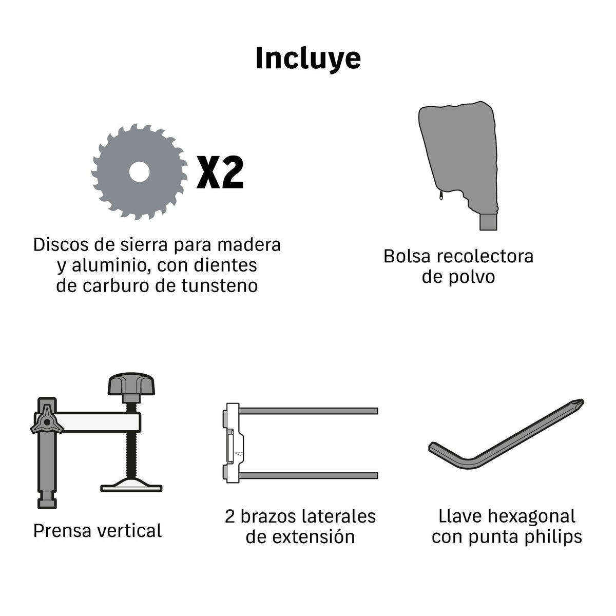 Sierra de Inglete 12", 2000 W Telescopica Compuesta Truper