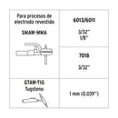 Soldadora Inversora Proceso SMAW (MMA) y GTAW (TIG) 100 A 127V Truper