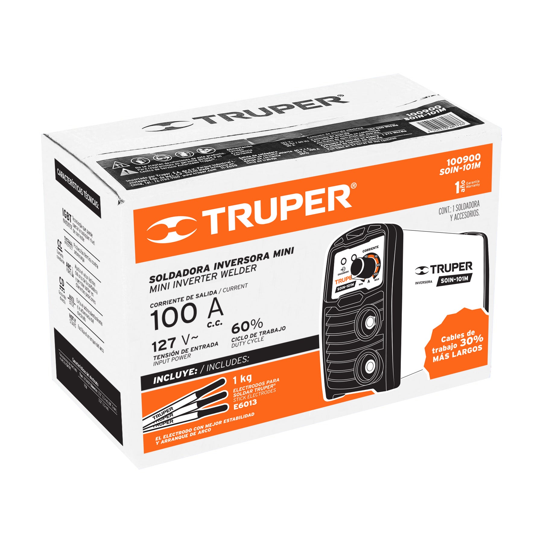 Mini Soldadora Inversora Proceso SMAW 100 A 127V Truper