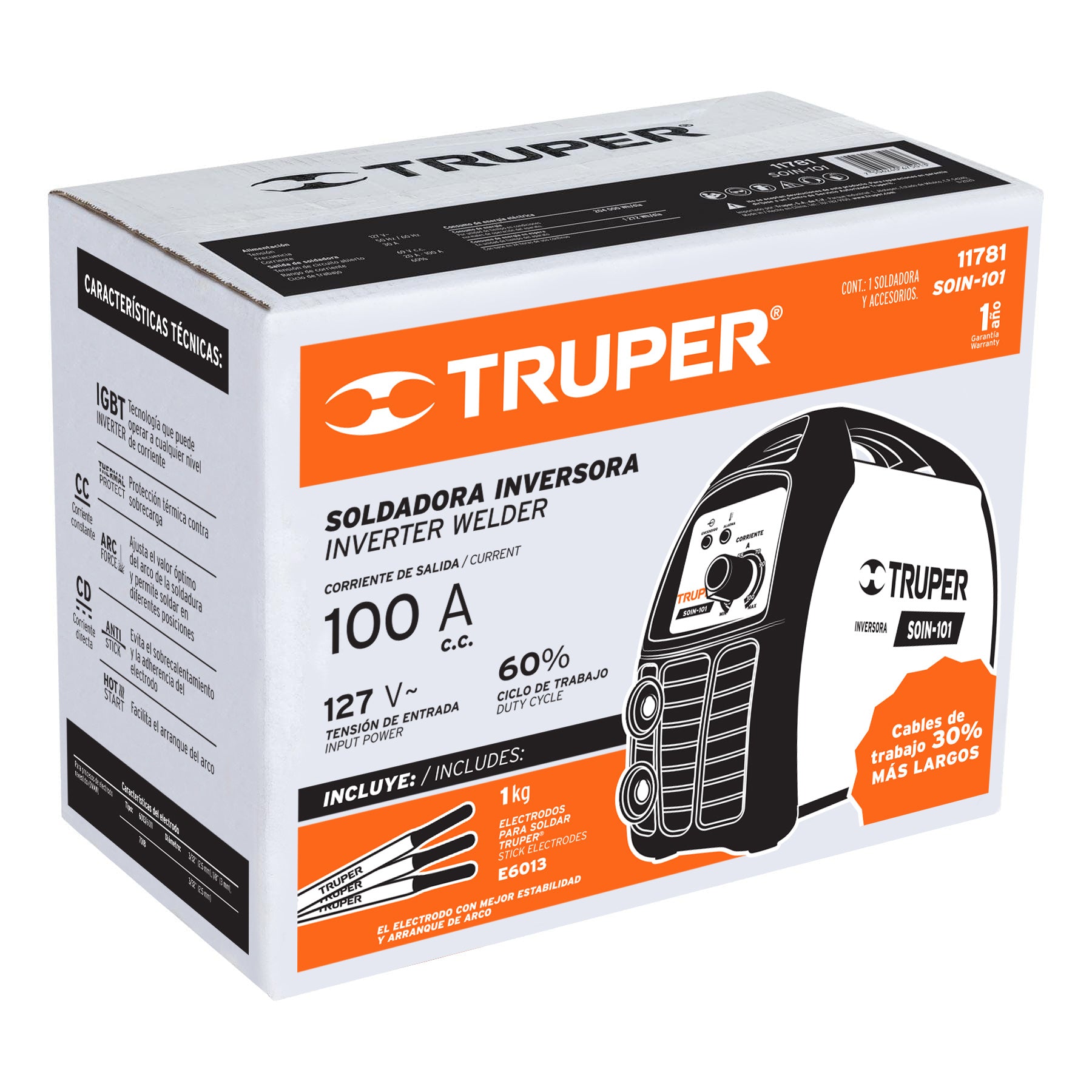 Soldadora Inversora Proceso SMAW 100 A 127V Truper