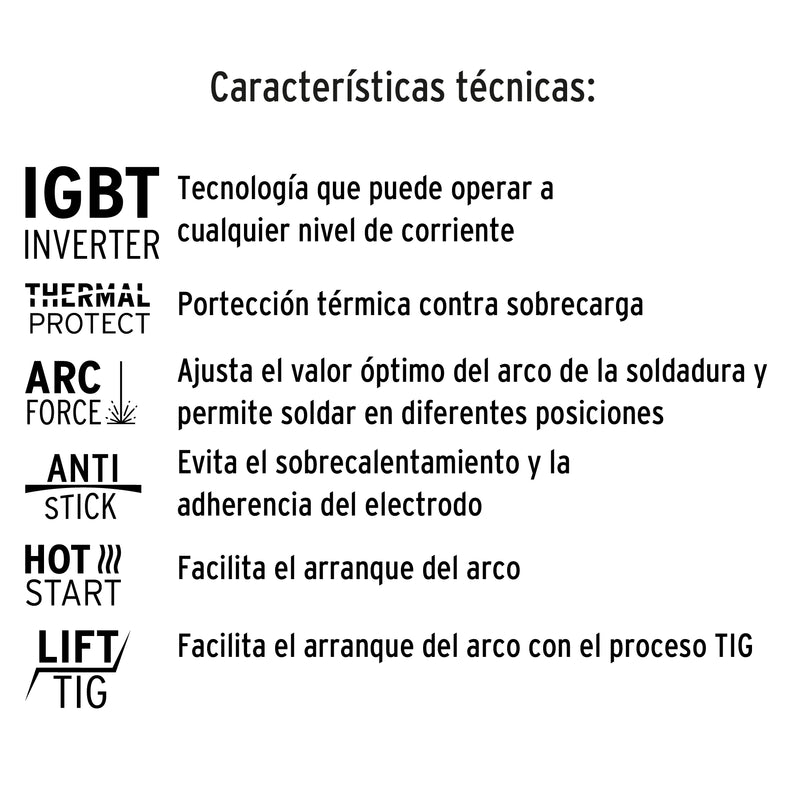 Soldadora Inversora Proceso SMAW y TIG 160 A Bi-Voltaje Pretul