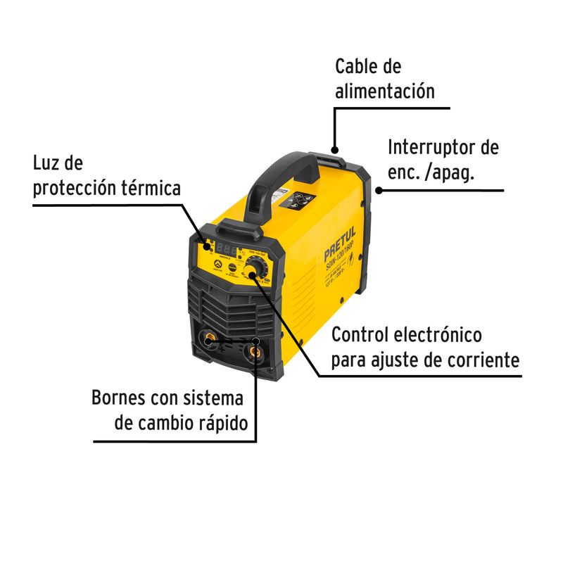 Soldadora Inversora Proceso SMAW y TIG 160 A Bi-Voltaje Pretul