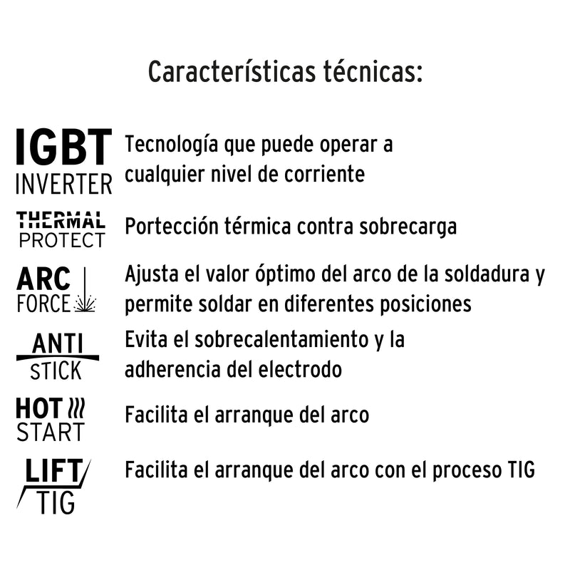 Soldadora Inversora Proceso SMAW y TIG 160 A Bi-Voltaje Truper