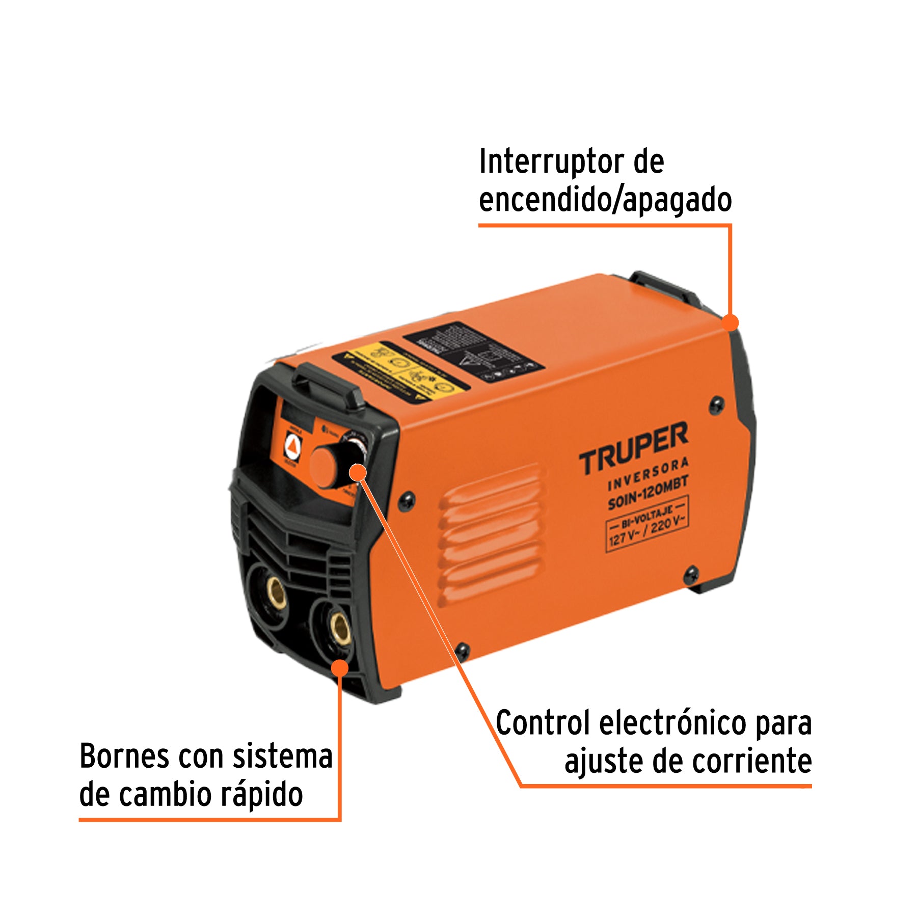 Soldadora Inversora Proceso SMAW (MMA) y GTAW (TIG) 130 A BI-VOLTAJE Truper (Copia)