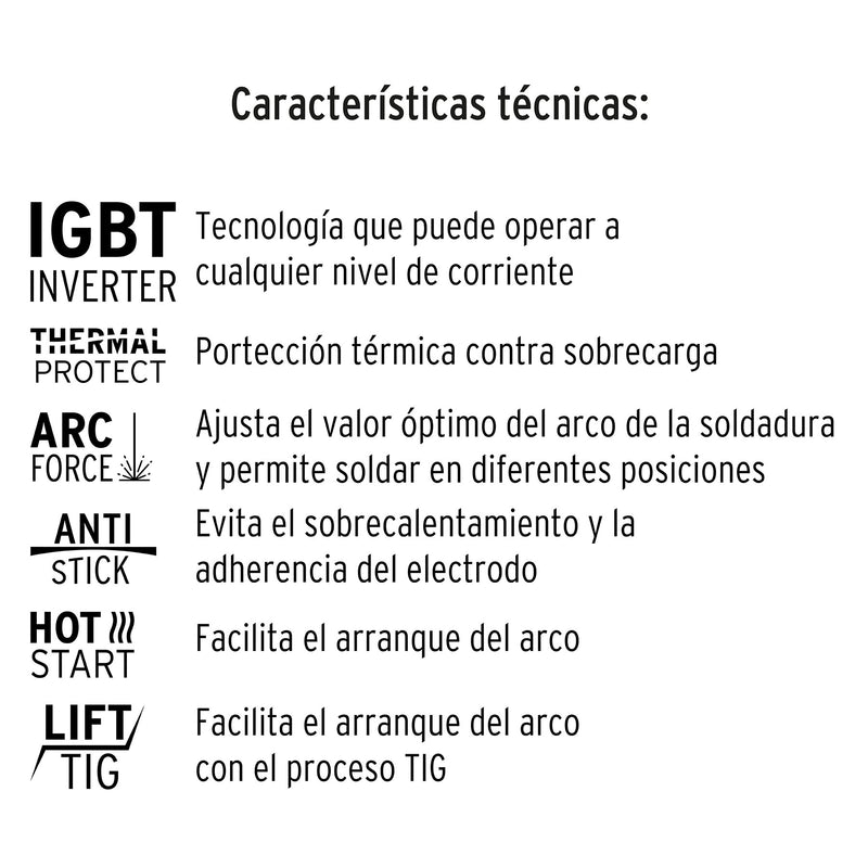 Soldadora Inversora Proceso SMAW y TIG 130 A 127V Pretul
