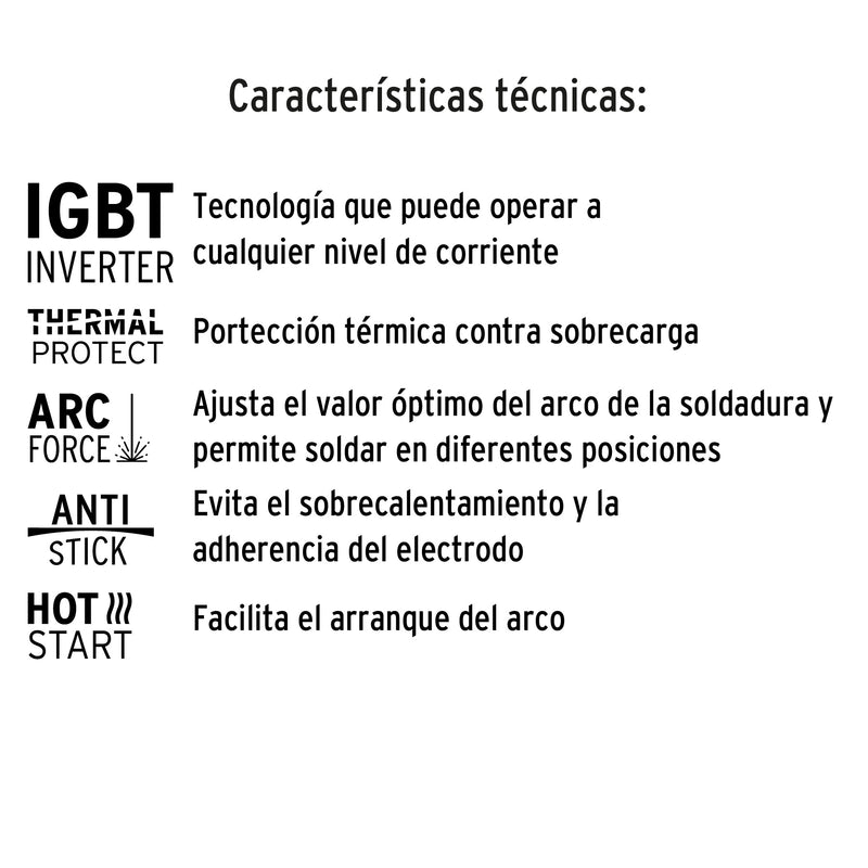Soldadora Inversora Proceso SMAW y GMAW/FCAW 130 A 127 V Truper