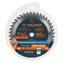Disco Sierra Circular 7"1/4 para Madera 40 Dientes Centro 5/8" Truper