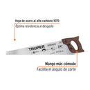 Serrucho Hoja de 24" Dorado Mango de Madera Truper