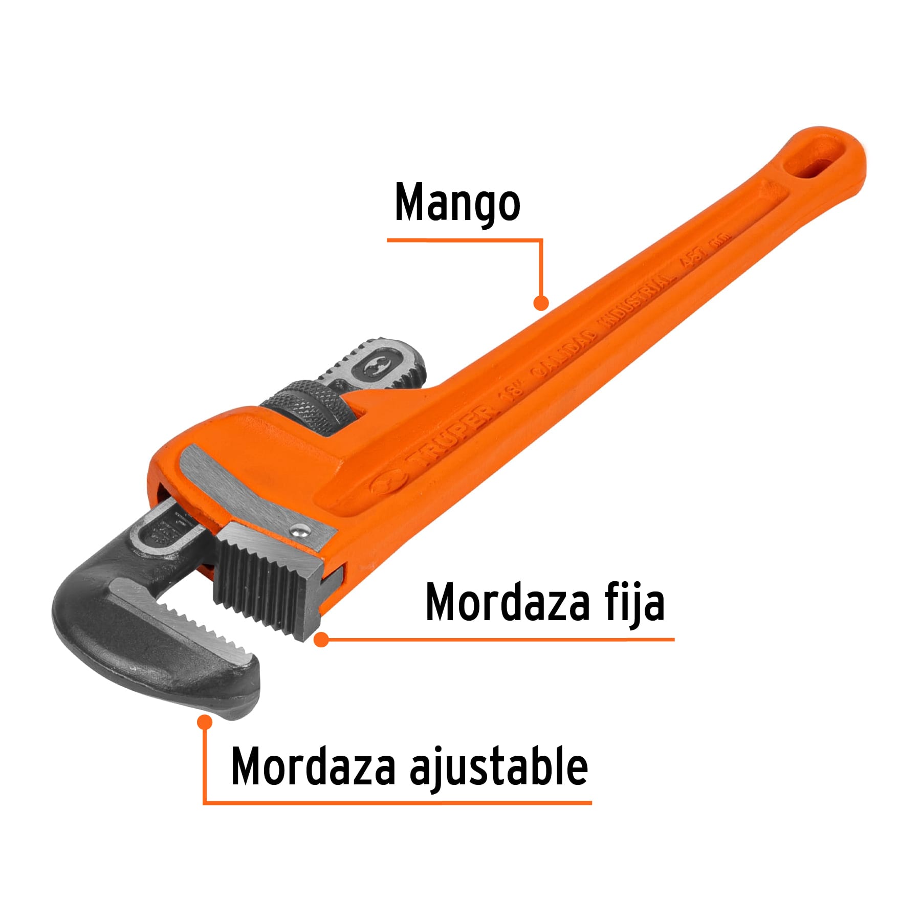 Llave Stilson Industrial Truper 18"