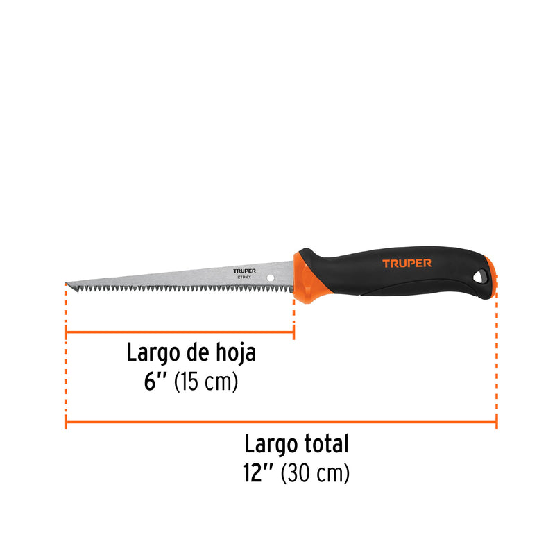 Serrucho 6" para Plafon y Muros de Yeso Truper