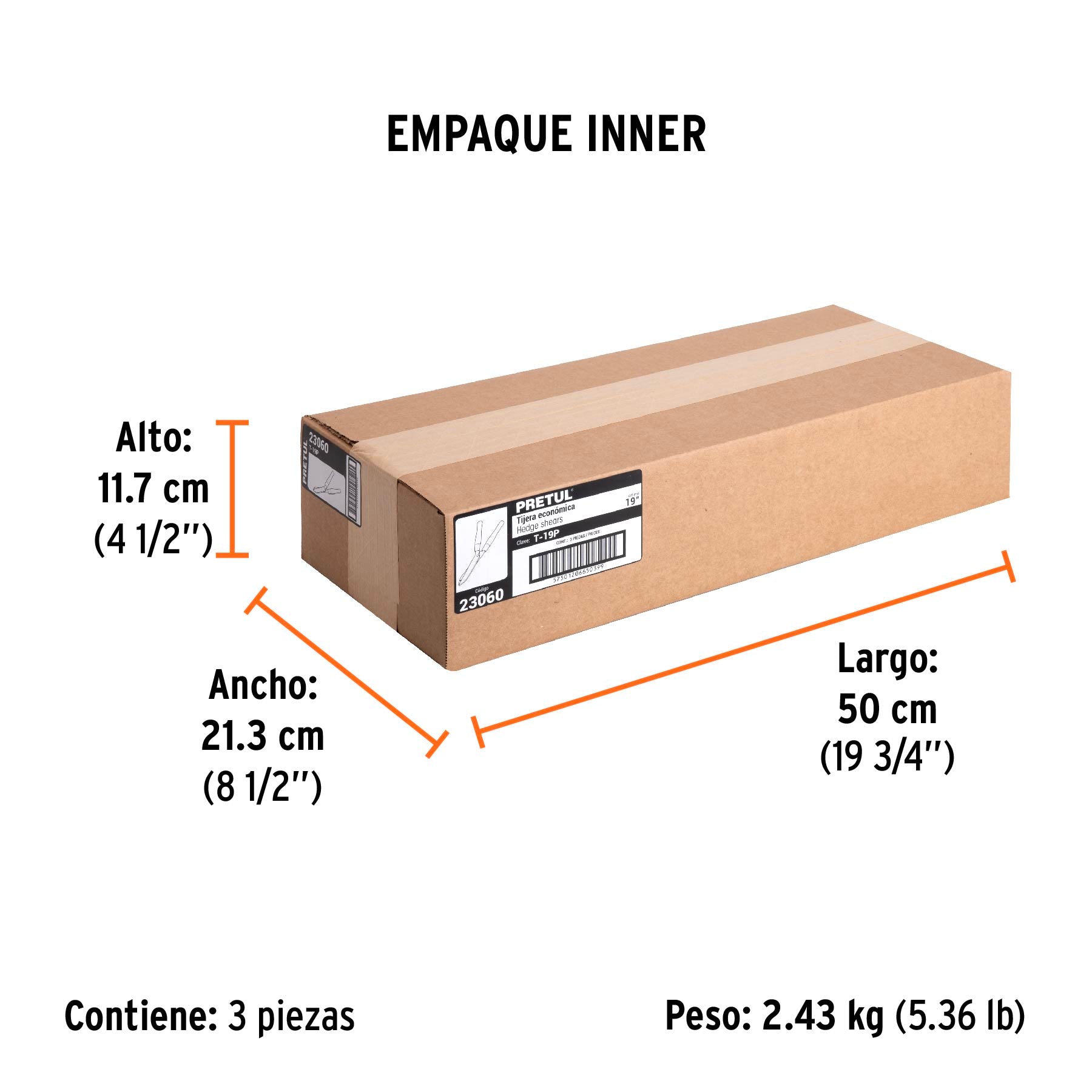 Tijeras para Poda Mangos de Madera 49 cm PRETUL