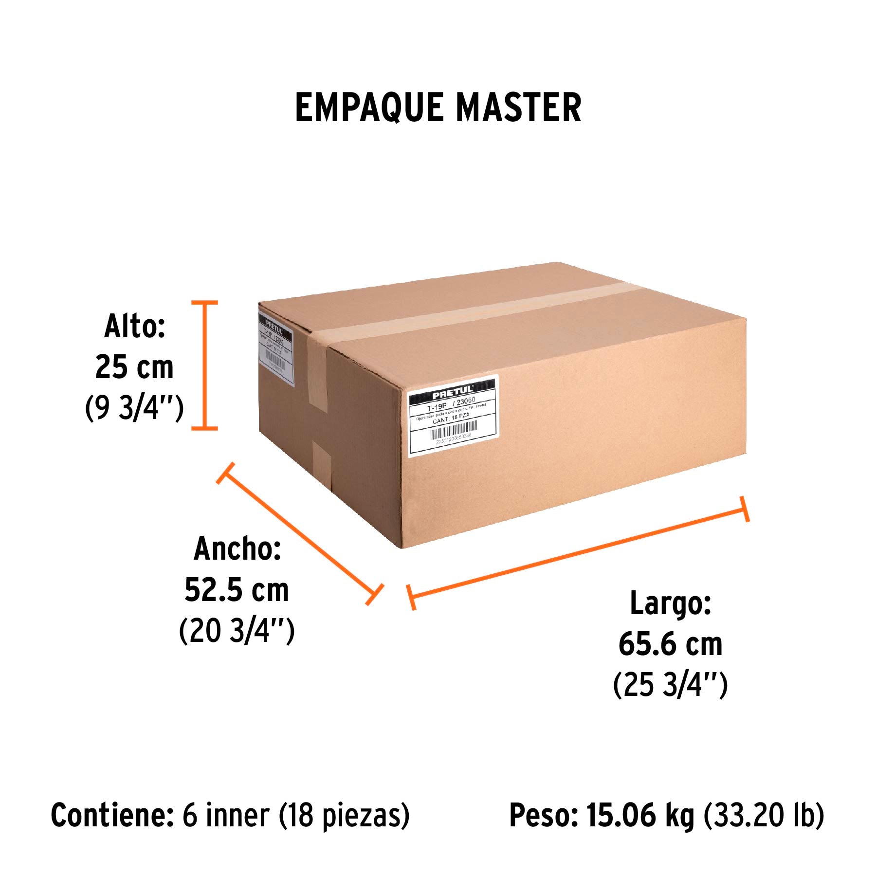 Tijeras para Poda Mangos de Madera 49 cm PRETUL