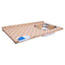 Tarja Sobreponer 100x50 cm Acero Inox 201 Foset Basic Tina Derecha