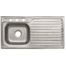 Tarja Sobreponer 100x50 cm Acero Inox 304 Foset Tina Izquierda