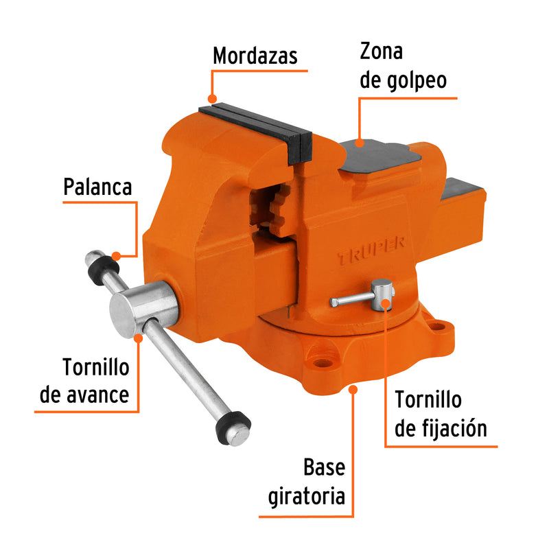 Tornillo de Banco Industrial Truper 4"