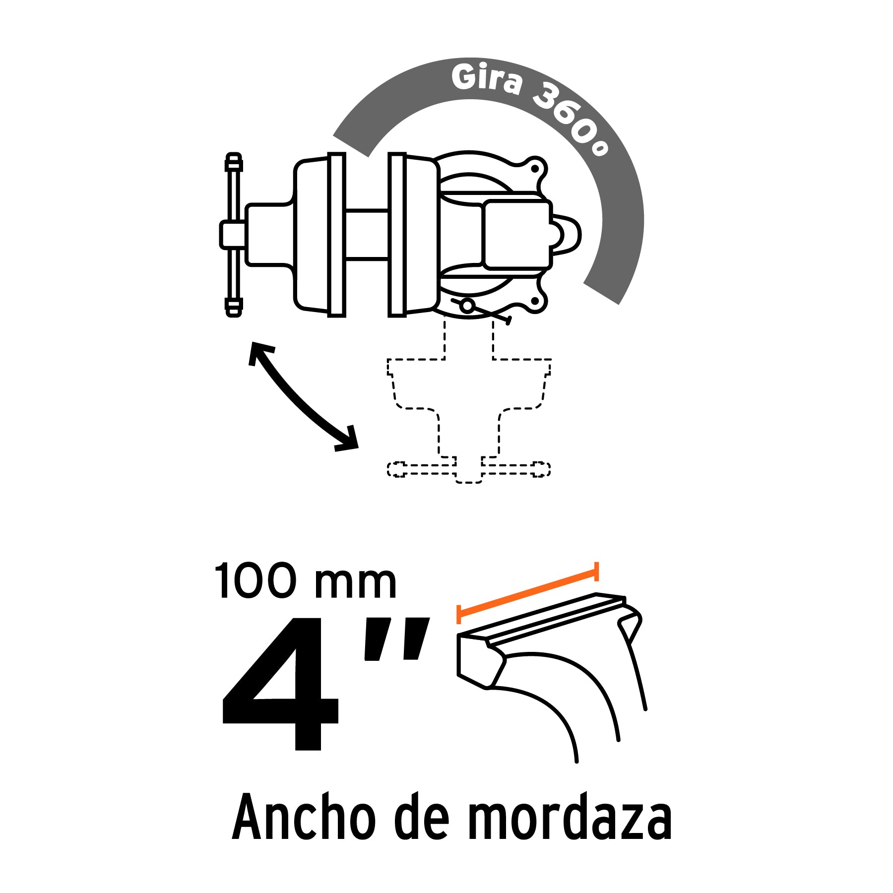 Tornillo de Banco Industrial Truper 4"