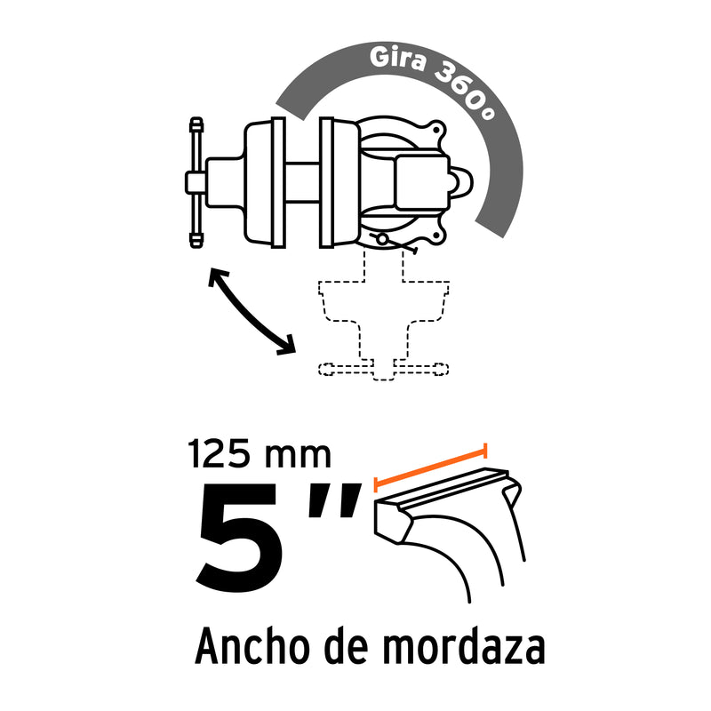 Tornillo de Banco Industrial Truper 5"