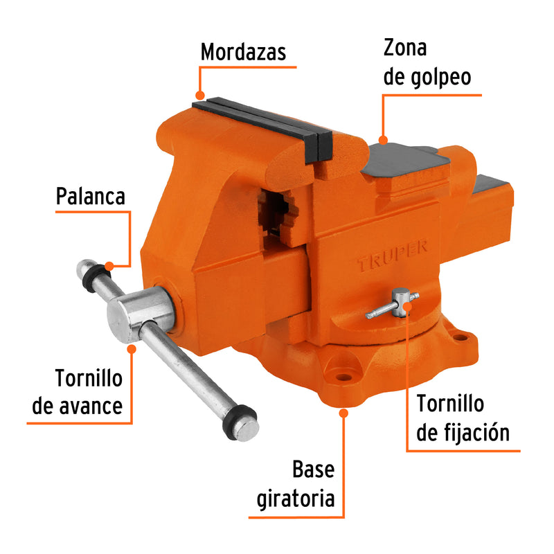 Tornillo de Banco Industrial Truper 6"