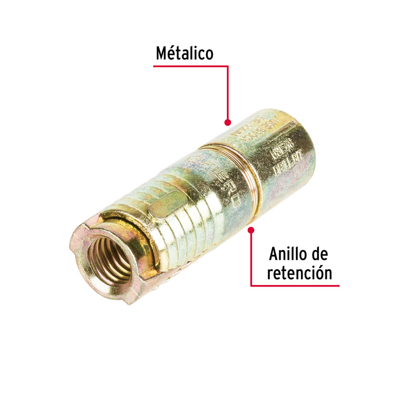 Taquete de Expansion 1/2" (13 mm) Fiero Caja 25 Piezas