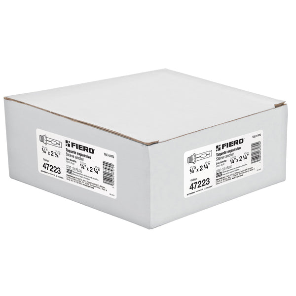 Taquete Tx 1/4" (6.5 mm) Fiero Caja 100 Piezas