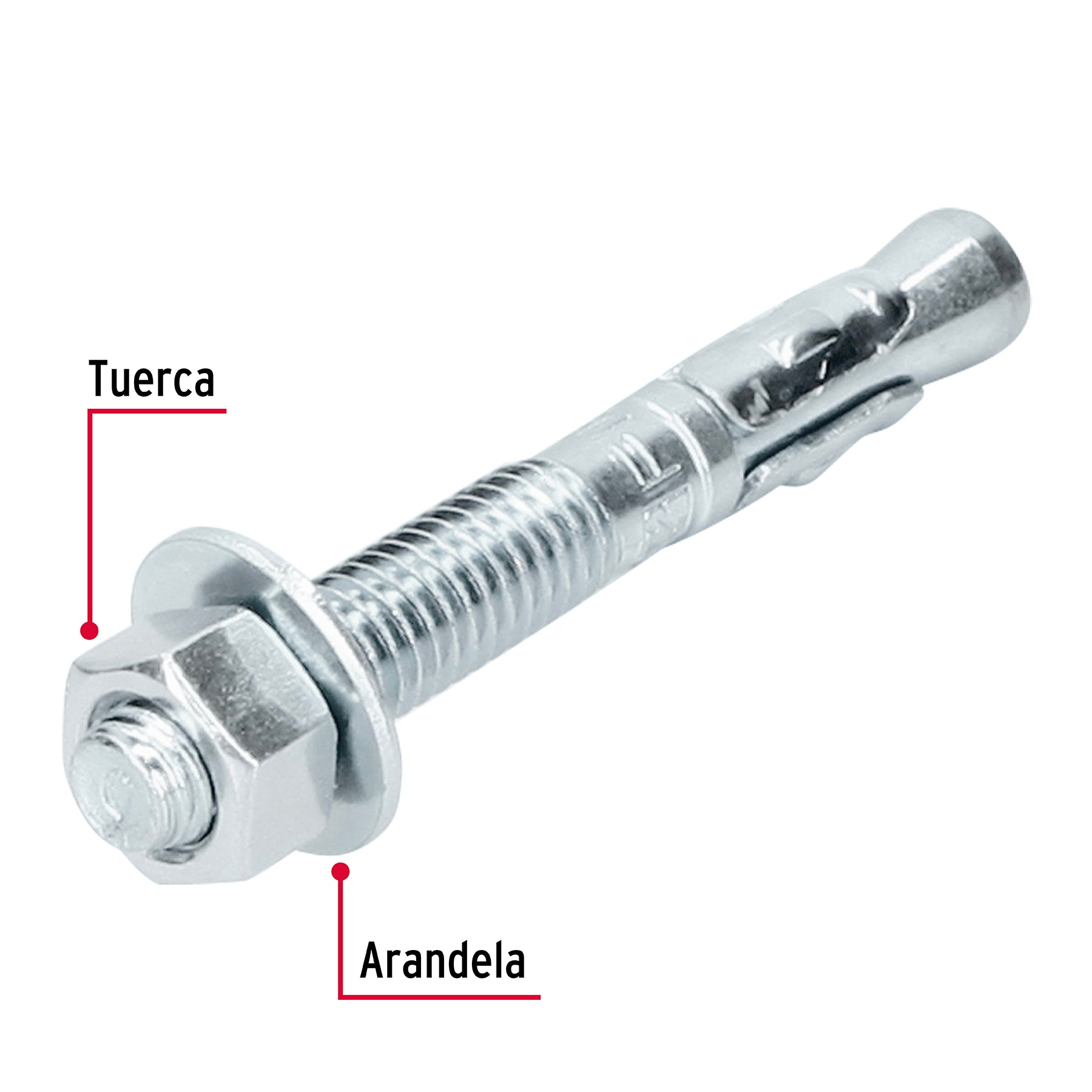 Taquete Arpon de 3/8" x 3" FIERO por Pieza