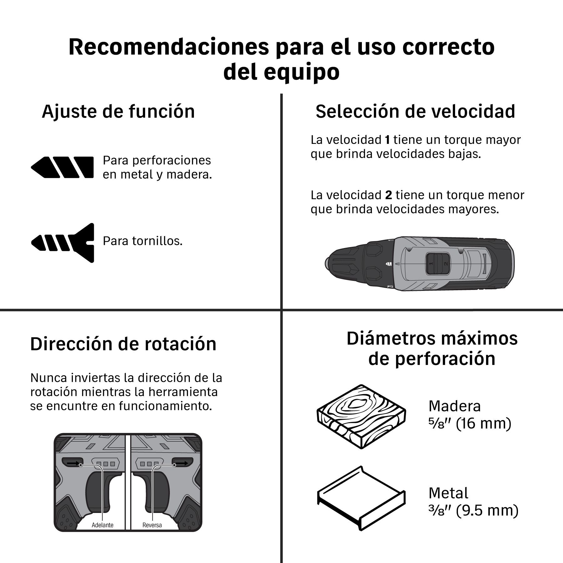 Taladro Inalambrico 12 Volts Broquero 3/8" Cargador y Bateria Pretul