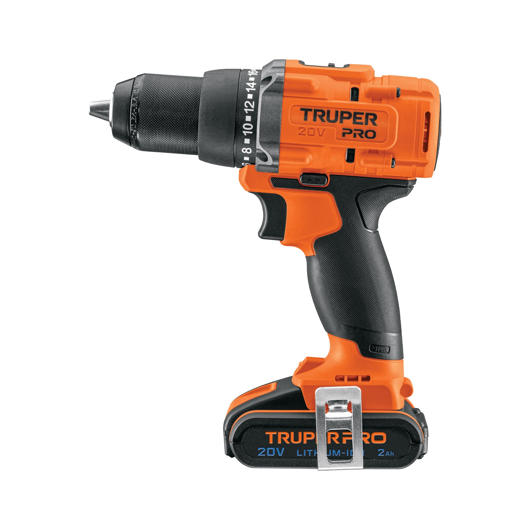Taladro Inalambrico 20 Volts Broquero 1/2" con 1 Bateria y 1 Cargador Truper PRO