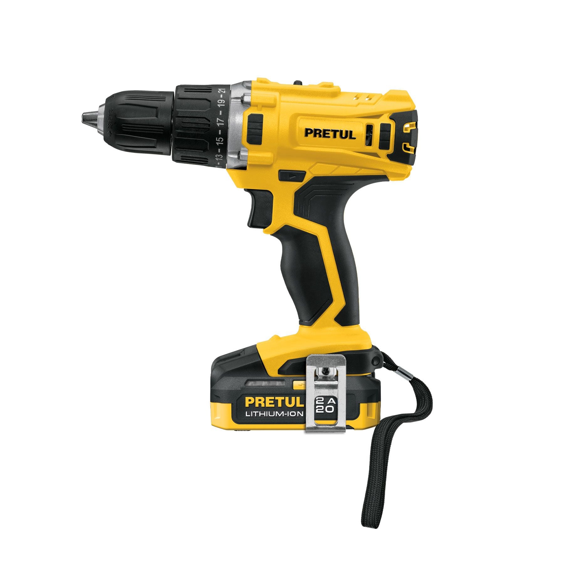 Taladro Inalambrico 20 Volts Broquero de 1/2"  Pretul