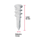 Taquete para Tablaroca Fiero Bolsa con 100 Piezas