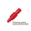 Bolsa con 20 Taquetes de Plastico 1/4" Rojo Fiero