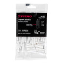 Bolsa con 50 Taquetes de Plastico 3/16" Blanco Fiero