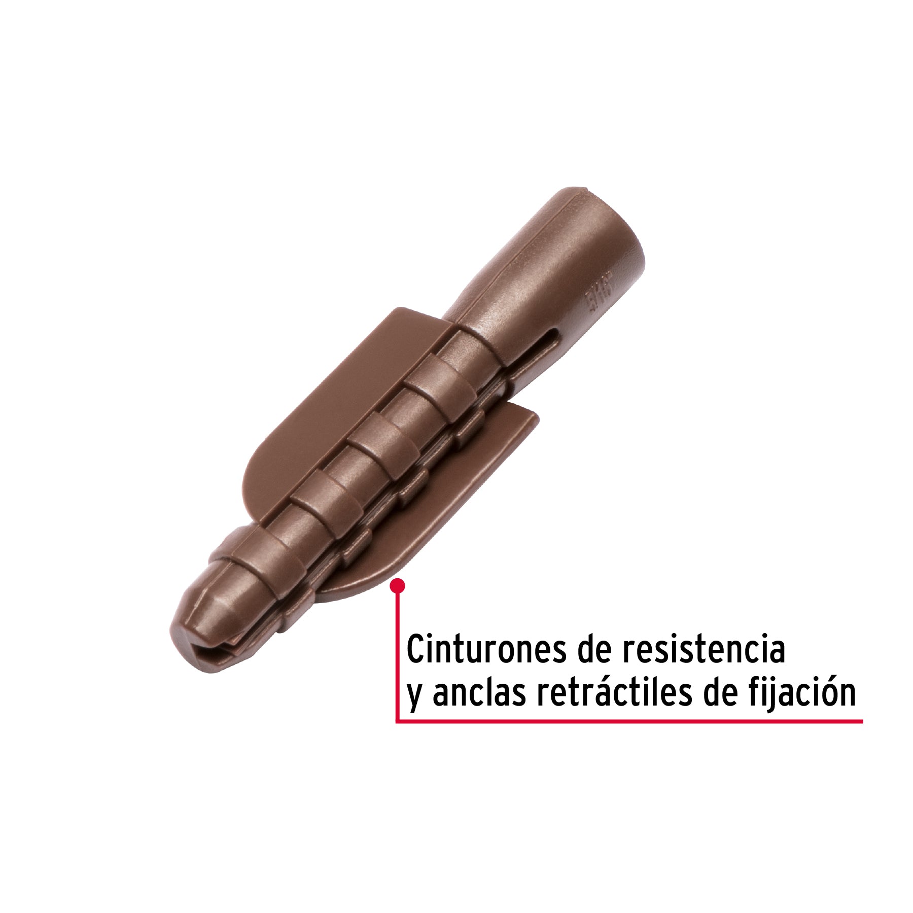 Bolsa con 20 Taquetes de Plastico 5/16" Cafe Fiero