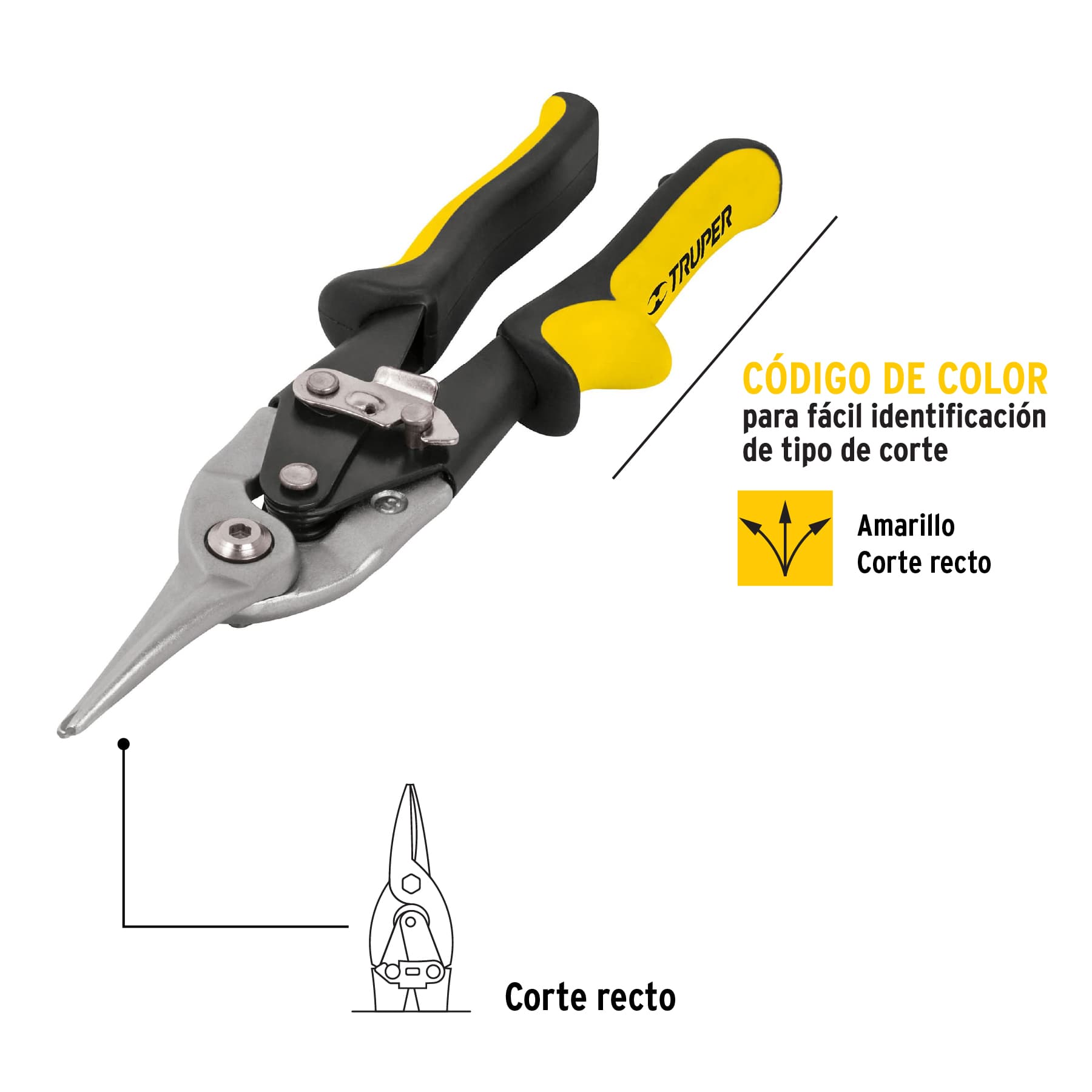 Tijeras de Aviacion 10" Corte Recto Truper