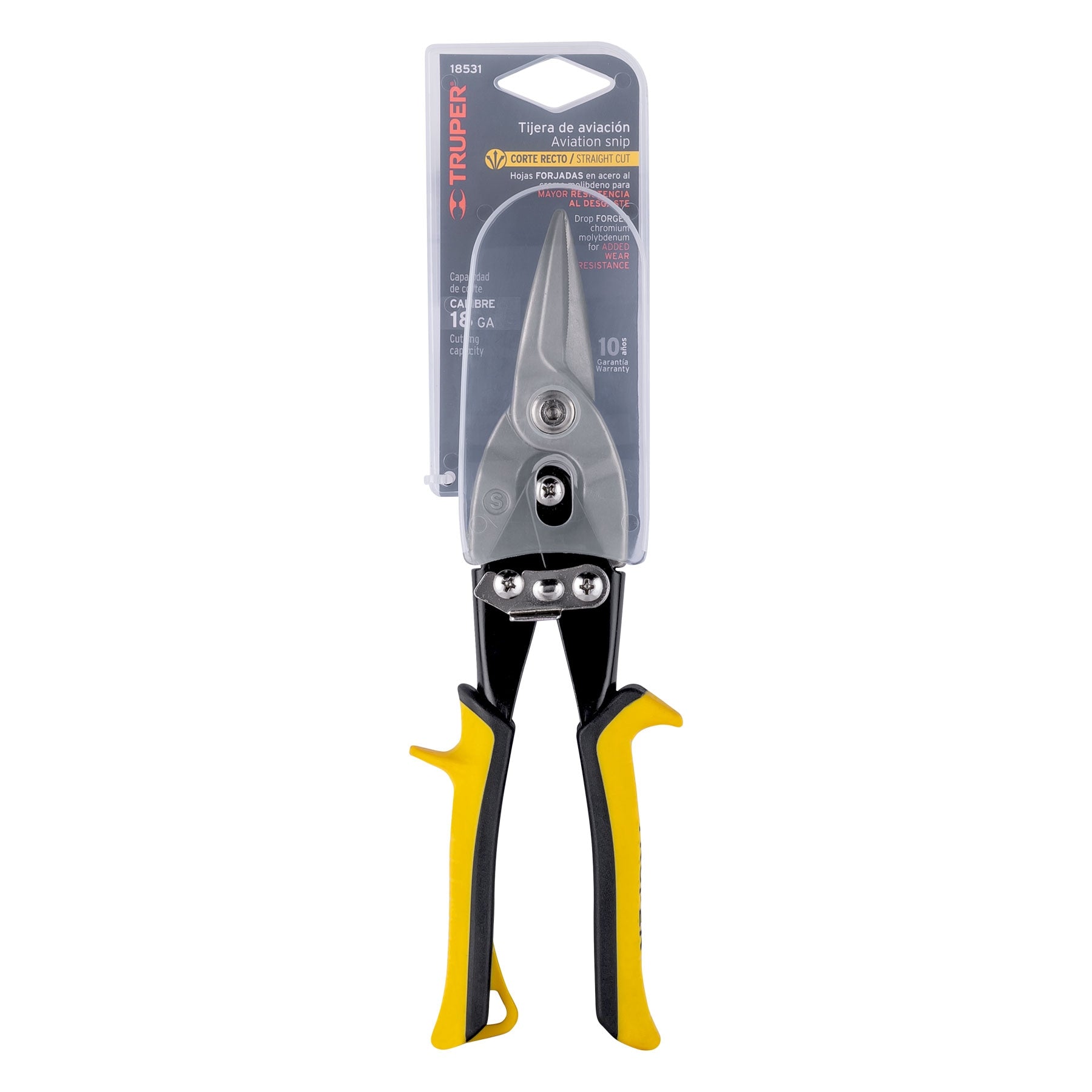 Tijeras de Aviacion 10" Corte Recto Truper