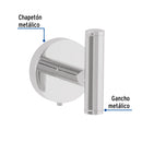 Gancho Sencillo Metalico Foset Tubig Acabado Cromo