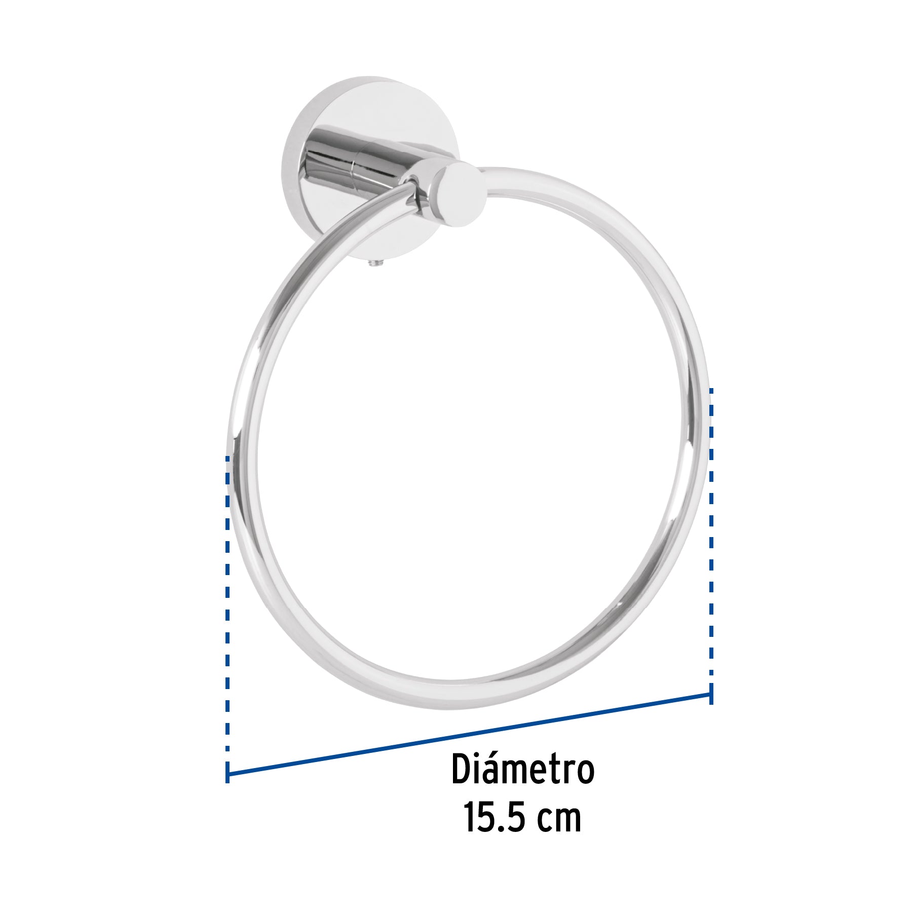 Toallero Argolla Metalico FOSET TUBIG Acabado Cromo