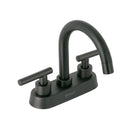 Mezcladora para Lavabo 4" Manerales Palanca Foset Tubig Negro Mate
