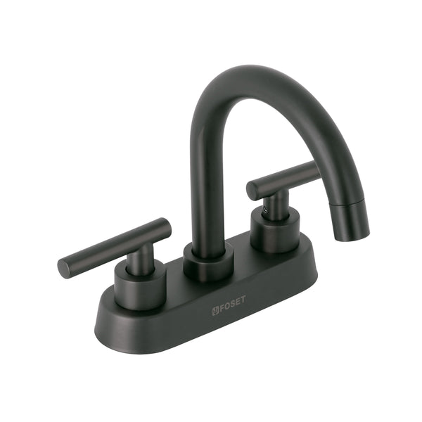 Mezcladora para Lavabo 4" Manerales Palanca Foset Tubig Negro Mate