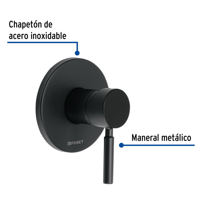Monomando para Regadera Negro Foset TUBIG