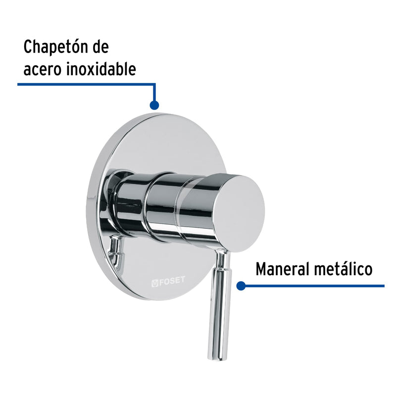 Monomando para Regadera Cromo Foset TUBIG